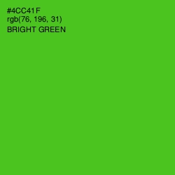 #4CC41F - Bright Green Color Image